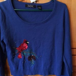 Royal Blue Cardinal sweater size large
